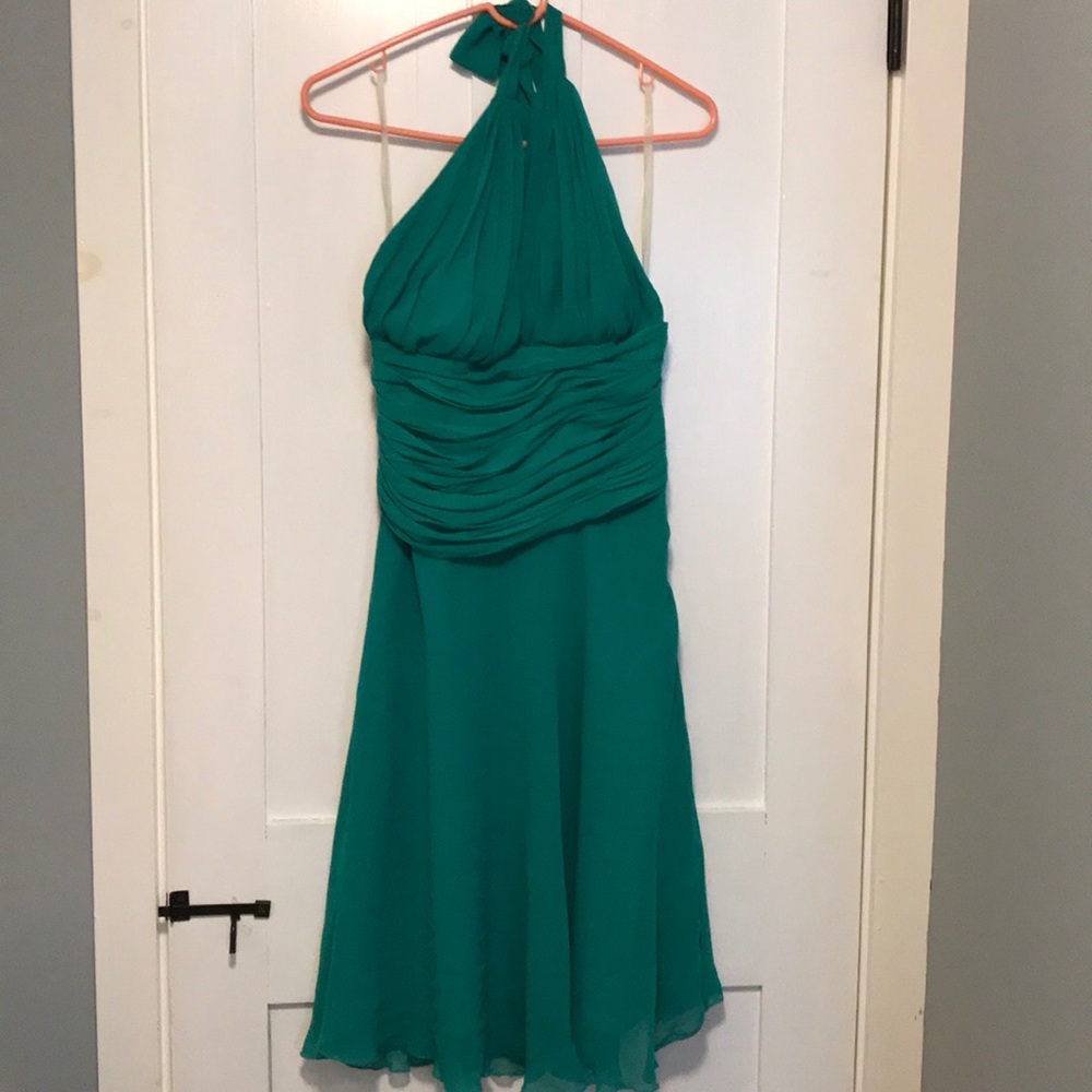 Green cocktail dress
